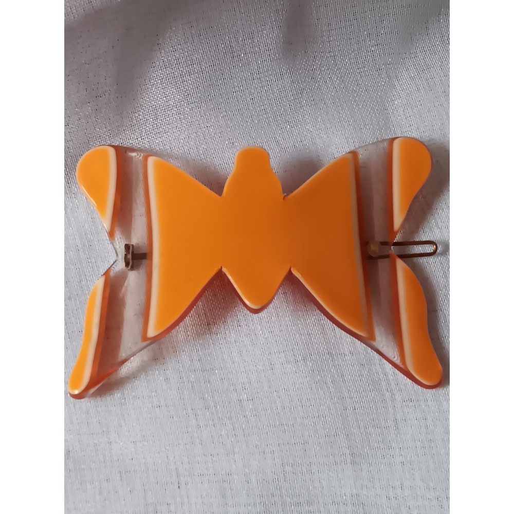Vintage Lucite Butterfly Hair Barrett 1970s